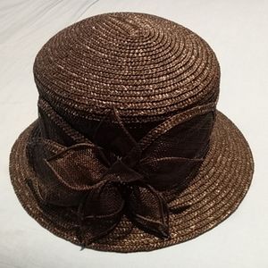 Betmar Brown Woman's Hat with flower accent